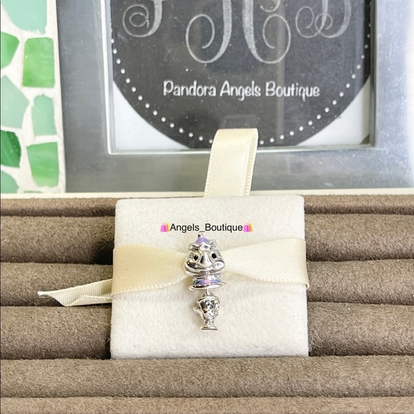 New Pandora Disney Beauty and the Beast Mrs. Potts and Chip Dangle Charm - Picture 4 of 9